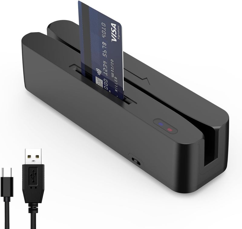 symcode Multi-Function Magnetic Card Reader,Credit Card Reader,Memory Chip Card Reader NFC Chip Magstrip Card Reader Can be Used with Cashier Register - Image 1